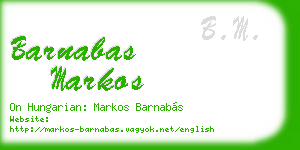 barnabas markos business card